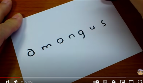 among us word drawing